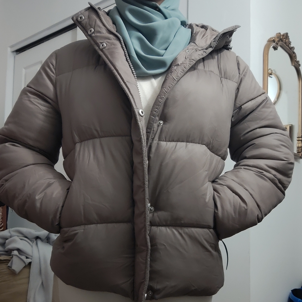Victoria Secret Pink Brown Marshmallow Puffer Coat | SMALL Light Brown Puffer